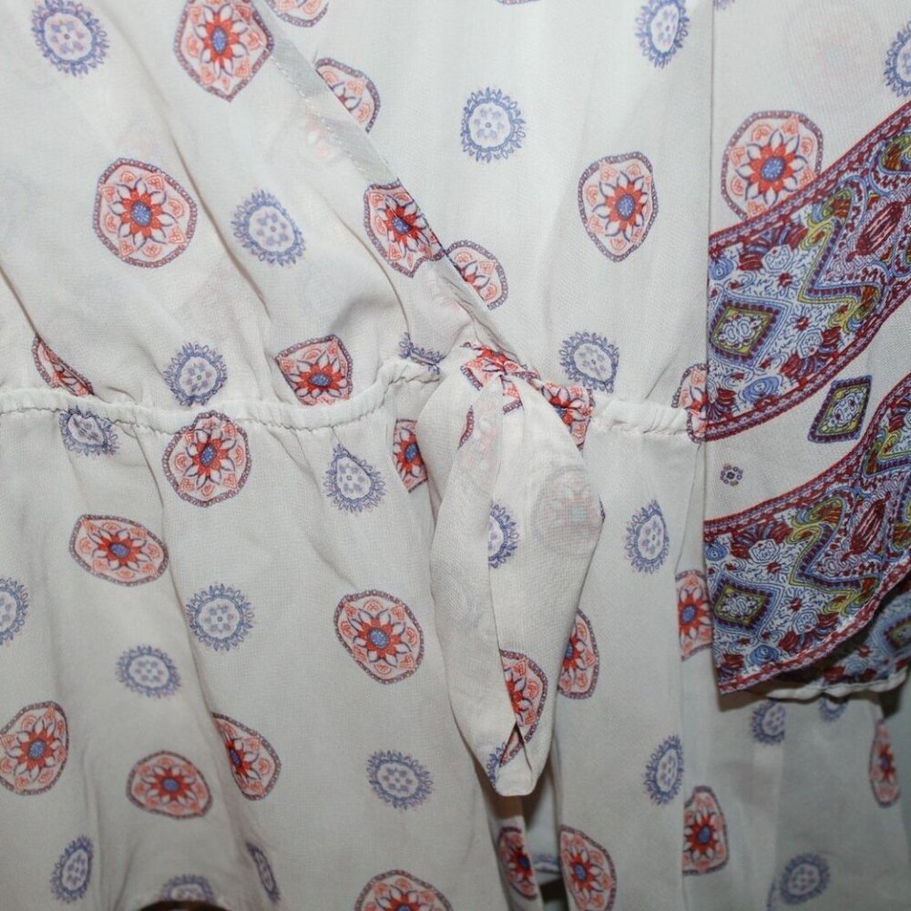 ✨2/$20 Maurices Sheer Layered Floral Kimono Top 0X 14 14W HW8649 Boho Fairy Wrap - Picture 6 of 7